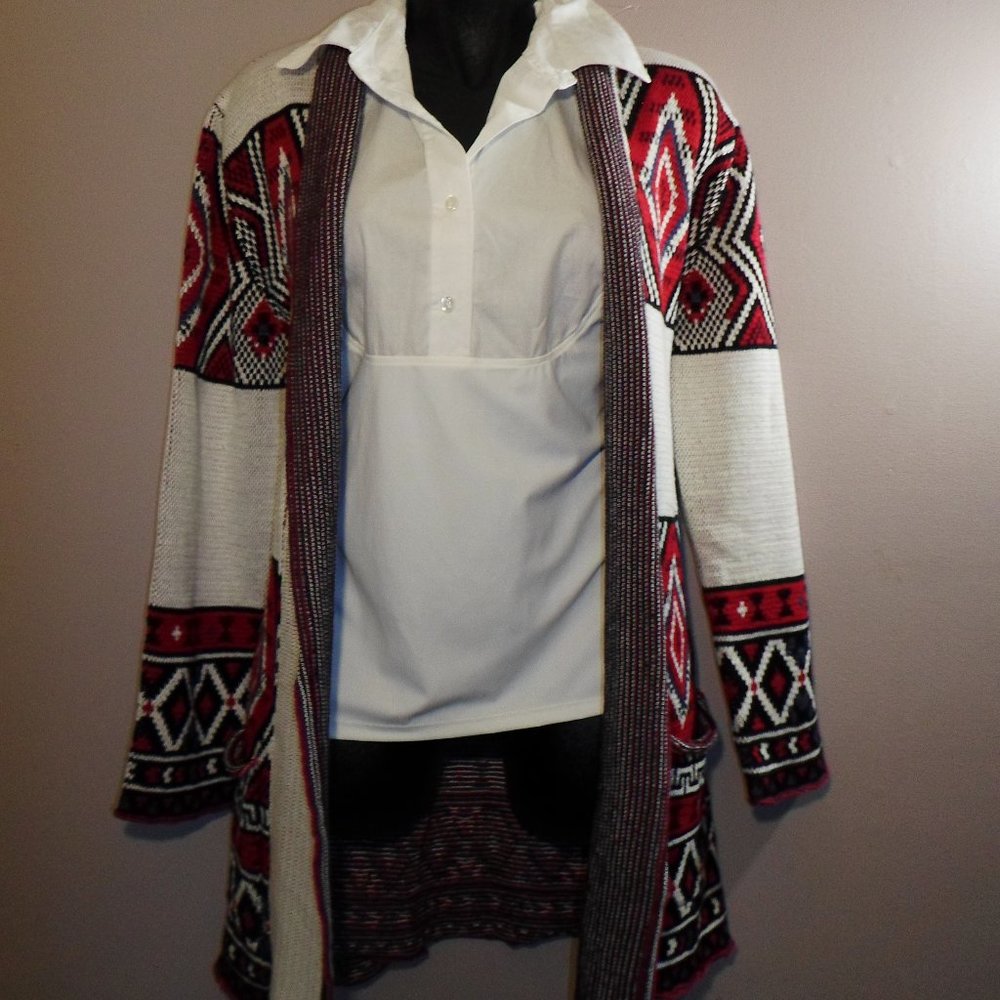 Antthony Open Front Sweater with Pockets M
